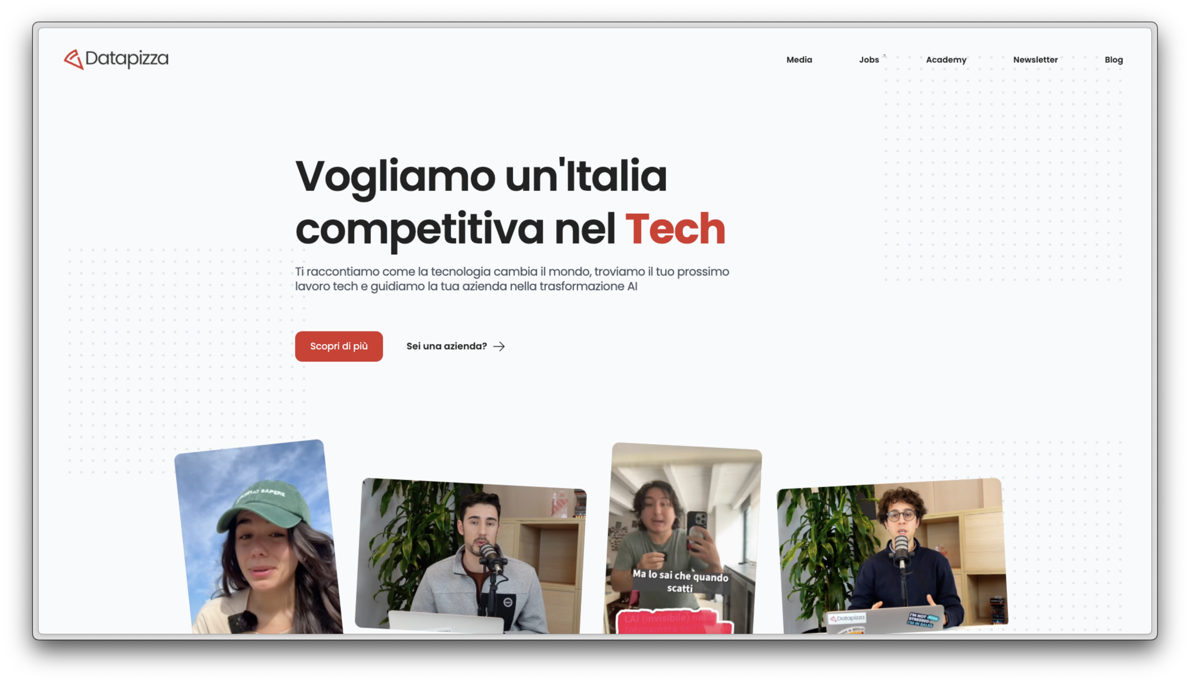 Datapizza Landing Page